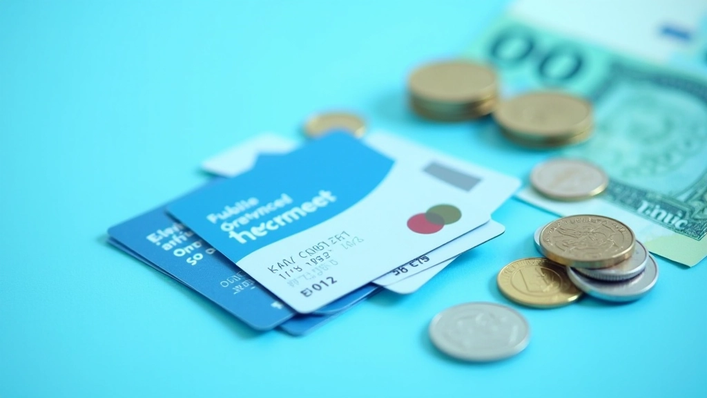 Portefeuille avec carte Navigo et pièces de monnaie sur fond bleu représentant les tarifs